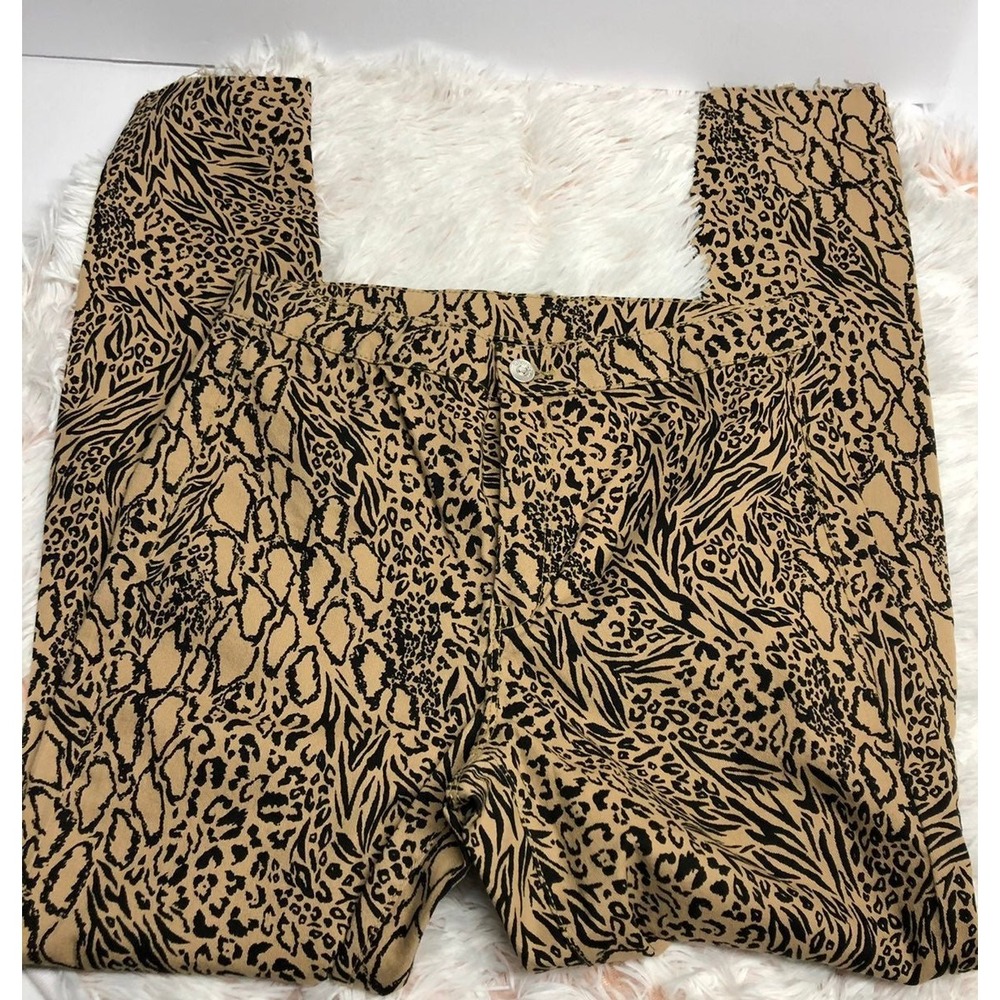 Divided H&M animal print high waist pants Womens Size 8